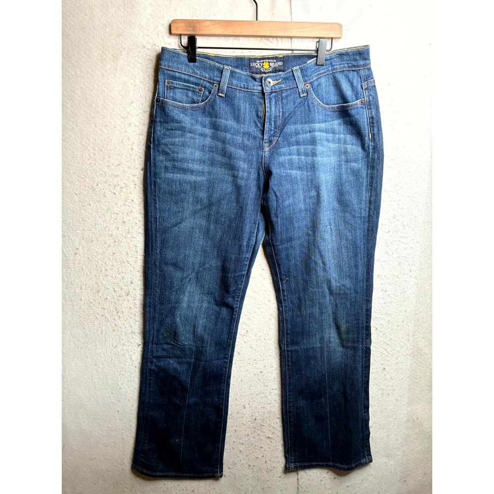 Lucky Brand Hillside Easy Rider Jeans Womens 12/31 Blue Straight Leg Stretch